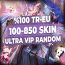 ⚡%100 TR-EU LoL Random Hesap 100-850 Skin