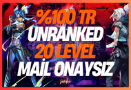 %100 TR MAİL ONAYSIZ RANKED READY 20 LEVEL