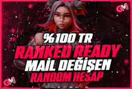 ⭐%100 TR⭐MAİLLİ RANKED READY +20 LEVEL