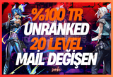%100 TR MAİLLİ [GMAİL] RANKED READY 20 LEVEL