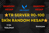 ⭐%100 TR SERVER 90-100 SKİN RANDOM HESAP⭐