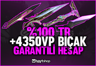 [✨%100 TR]4350 VP BIÇAKLI RANDOM HESAP + OTO