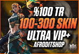 %100 TR ULTRA VIP 100-300 SKIN RANDOM⭐