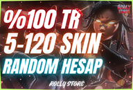 ✨%100 TR✨ Valorant 1-120 Skin Random Hesap ✨