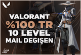 ⭐ %100 TR | VALORANT 10 LEVEL MAİL DEĞİŞEN 