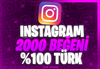 ⭐%100 TÜRK⭐2000 GERÇEK BEĞENİ + GARANTİ