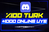 ⭐[%100 TÜRK] DİSCORD ONLİNE 1000 ÜYE⭐