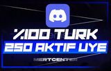 ⭐[%100 TÜRK] DİSCORD 250 AKTİF ÜYE⭐