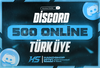 ⭐[%100 TÜRK] DİSCORD ONLİNE 500 ÜYE⭐