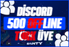 ✅[RESİMLİ]✅ Discord 500 Offline Türk Üye⭐