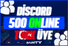 ✅[RESİMLİ]✅ Discord 500 Online Türk Üye⭐