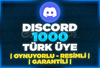 ⭐[%100 TÜRK] DİSCORD 7/24 AKTİF 1000 ÜYE⭐