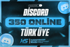 ⭐[%100 TÜRK] DİSCORD ONLİNE 350 ÜYE⭐