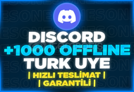 ⭐[%100 TÜRK] DİSCORD OFFLİNE 1000 ÜYE⭐