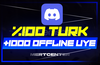 ⭐[%100 TÜRK] DİSCORD OFFLİNE 1000 ÜYE⭐