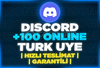 ⭐[%100 TÜRK] DİSCORD ONLİNE 100 ÜYE⭐