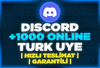 ⭐[%100 TÜRK] DİSCORD ONLİNE 1000 ÜYE⭐