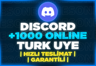 ⭐[%100 TÜRK] DİSCORD ONLİNE 1000 ÜYE⭐