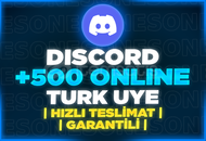 ⭐[%100 TÜRK] DİSCORD ONLİNE 500 ÜYE⭐