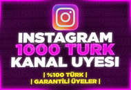 ⭐[%100 TÜRK] INSTAGRAM 1000 KANAL ÜYESİ⭐