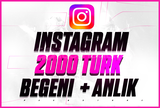 ⭐️[%100 TÜRK] İNSTAGRAM 2000 TÜRK BEĞENİ ⭐️