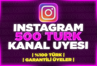 ⭐[%100 TÜRK] INSTAGRAM 500 KANAL ÜYESİ⭐