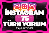 ⭐[%100 TÜRK] İnstagram 75 Yorum ⭐