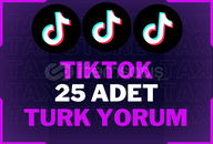 ✨[%100 TÜRK] 25 ADET TİKTOK YORUM KALİTELİ