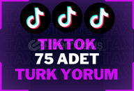 ✨[%100 TÜRK] 75 ADET TİKTOK YORUM KALİTELİ