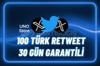 ⭐100 Türk Retweet - 30 Gün Garantili⭐