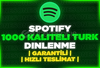 ⭐[%100 TÜRK] SPOTİFY 1000 DİNLENME⭐