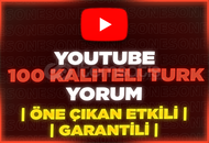 ⭐[%100 TÜRK] YOUTUBE 100 KALİTELİ YORUM⭐