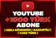 ⭐[%100 TÜRK] YOUTUBE 1000 GERÇEK ABONE⭐