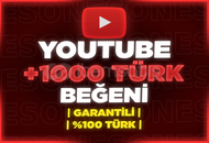 ⭐[%100 TÜRK] YOUTUBE 1000 GERÇEK BEĞENİ⭐