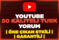 ⭐[%100 TÜRK] YOUTUBE 50 KALİTELİ YORUM⭐