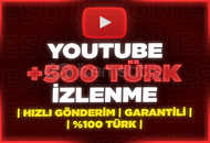 ⭐[%100 TÜRK] YOUTUBE 500 GERÇEK İZLENME⭐