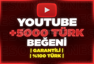 ⭐[%100 TÜRK] YOUTUBE 5000 GERÇEK BEĞENİ⭐