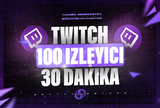 100 Twitch Canlı Yayın İzlenme | 30 Dakika