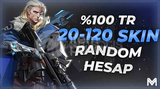 ⭐ %100 [VİP+] 20-120 SKIN VALORANT RANDOM