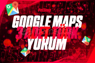 [100% YANSIMALI] 3 ADET GOOGLE MAPS TÜRK YORUMU