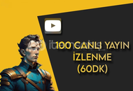 100 YOUTUBE CANLI YAYIN İZLEYİCİ (60DK)