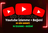 [ 1000 ] 1 Bin Youtube İzlenme + Beğeni