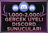 1000-2000 Gerçek Üyeli Discord Sunucuları!