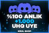 1000 7/24 Discord Aktif Üye |Ultra Kalite ANLIK