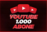 1000 Abone Youtube Anlık