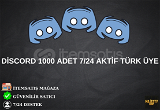 1000 ADET 7/24 AKTİF TÜRK DİSCORD ÜYESİ | ANLIK