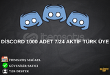 1000 ADET 7/24 AKTİF TÜRK DİSCORD ÜYESİ | ANLIK