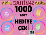 1000 ADET KARIŞIK HEDİYE ÇEKİ 