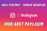 1000 ADET PAYLAŞIM - GERÇEK HESAPLAR