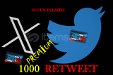 1000 ADET PREMİUM RETWEET (30 GÜN TELAFİLİ)